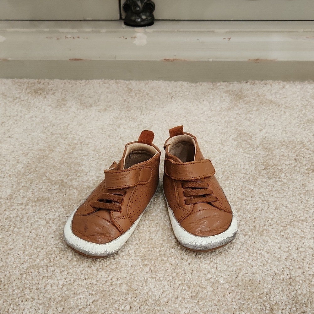 Old Soles Baby Boy Brown Leather Shoes Size EU 22 / US for first walker